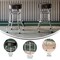 Emma and Oliver Retro Backless Double Ring Chrome Restaurant Dining Barstool